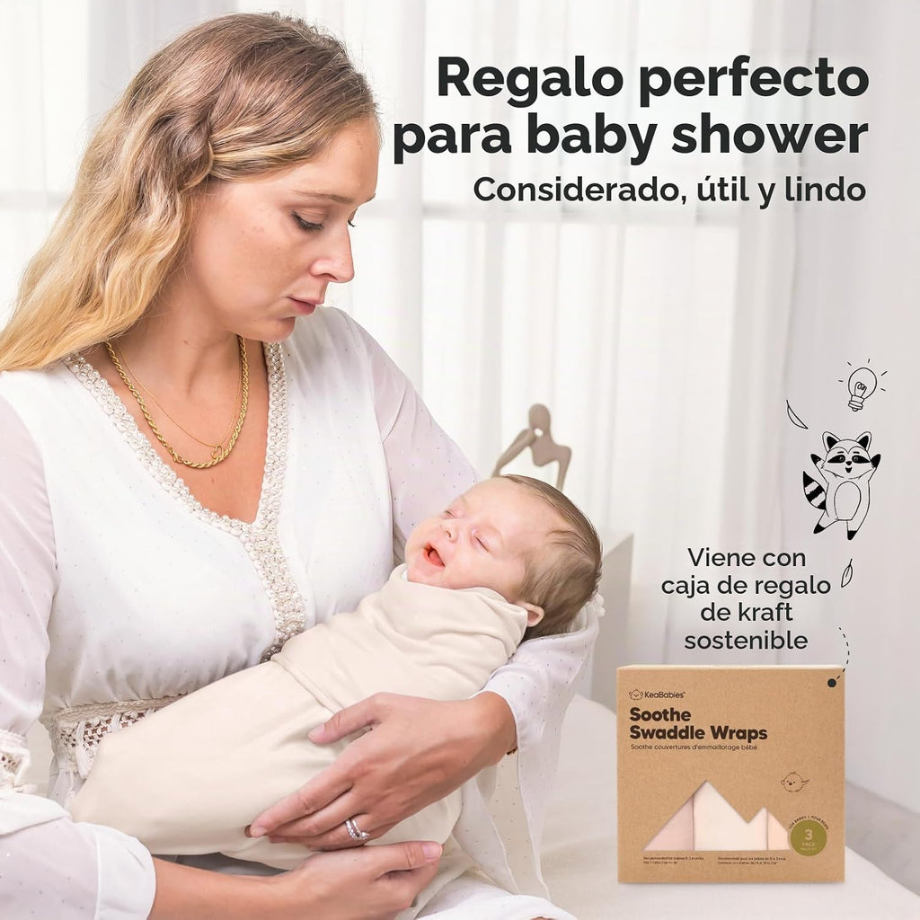 Paquete de 3 mantas orgánicas para dormir para bebé, para recién na...