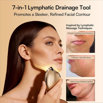 INIA Terapia de luz roja 7 en 1 para cara y cuello Gua Sha Masajead...