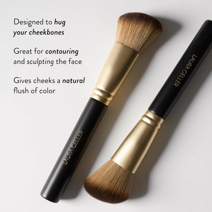 LAURA GELLER NEW YORK Pinceles de maquillaje profesional cosmético - Libre de crueldad - 05 cepillos de cara completa Set 5 piezas