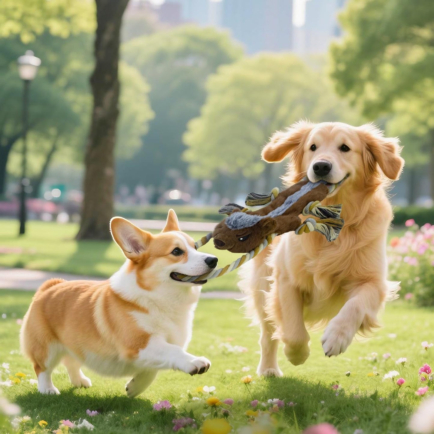 MAOOOOB Juguetes chirriantes para perros, paquete de 3 juguetes sin...