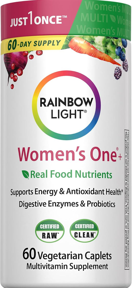 Rainbow Light Multivitamínico One + para mujer | 60 cápsulas | Apoy...