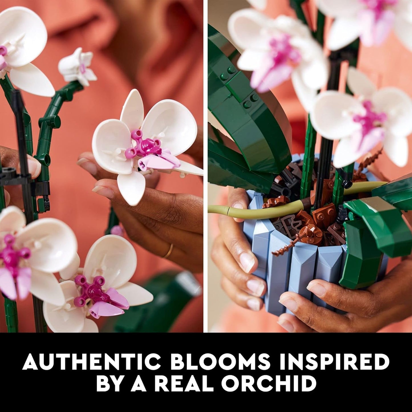LEGO Botanicals Orchid - Juego de construcción de flores artificiales de interior para el hogar, cocina, decoración de escritorio, adultos a partir de 18 años, regalo para cumpleaños, 10311