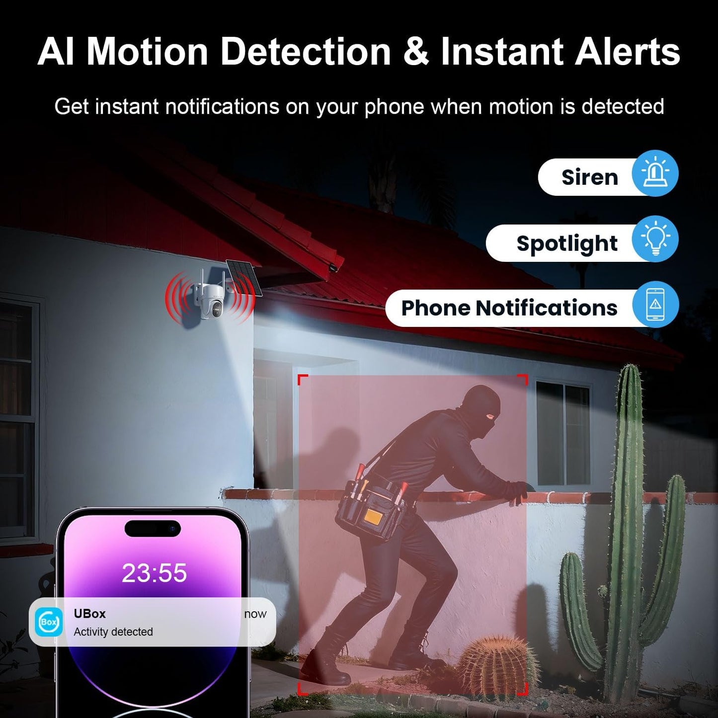 Cámaras HOSAFE.COM para seguridad del hogar al aire libre, cámara W...