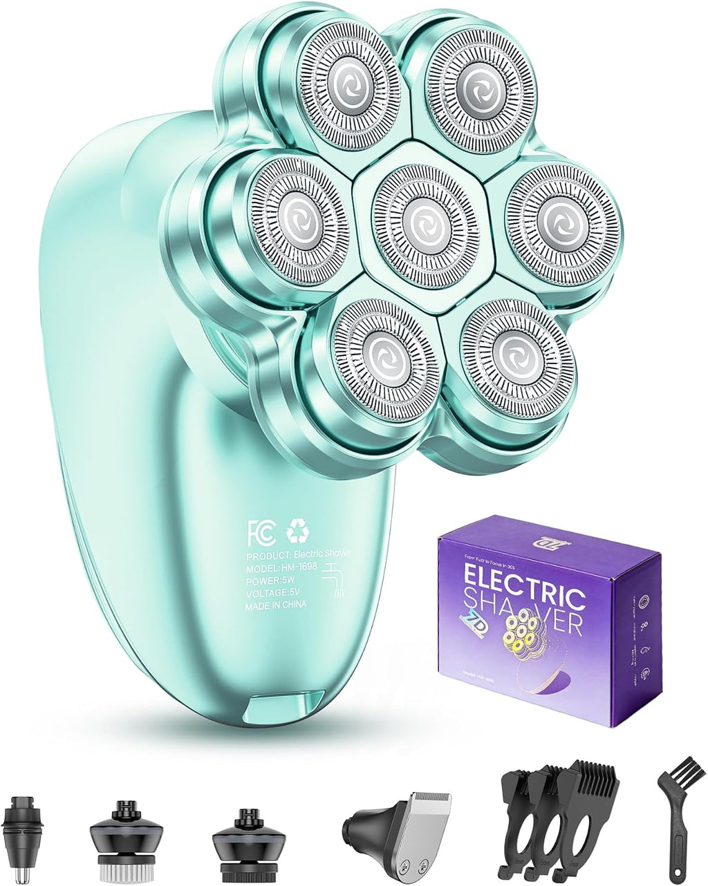 Maquinillas de afeitar eléctricas 5 en 1 para mujer, afeitadoras el...