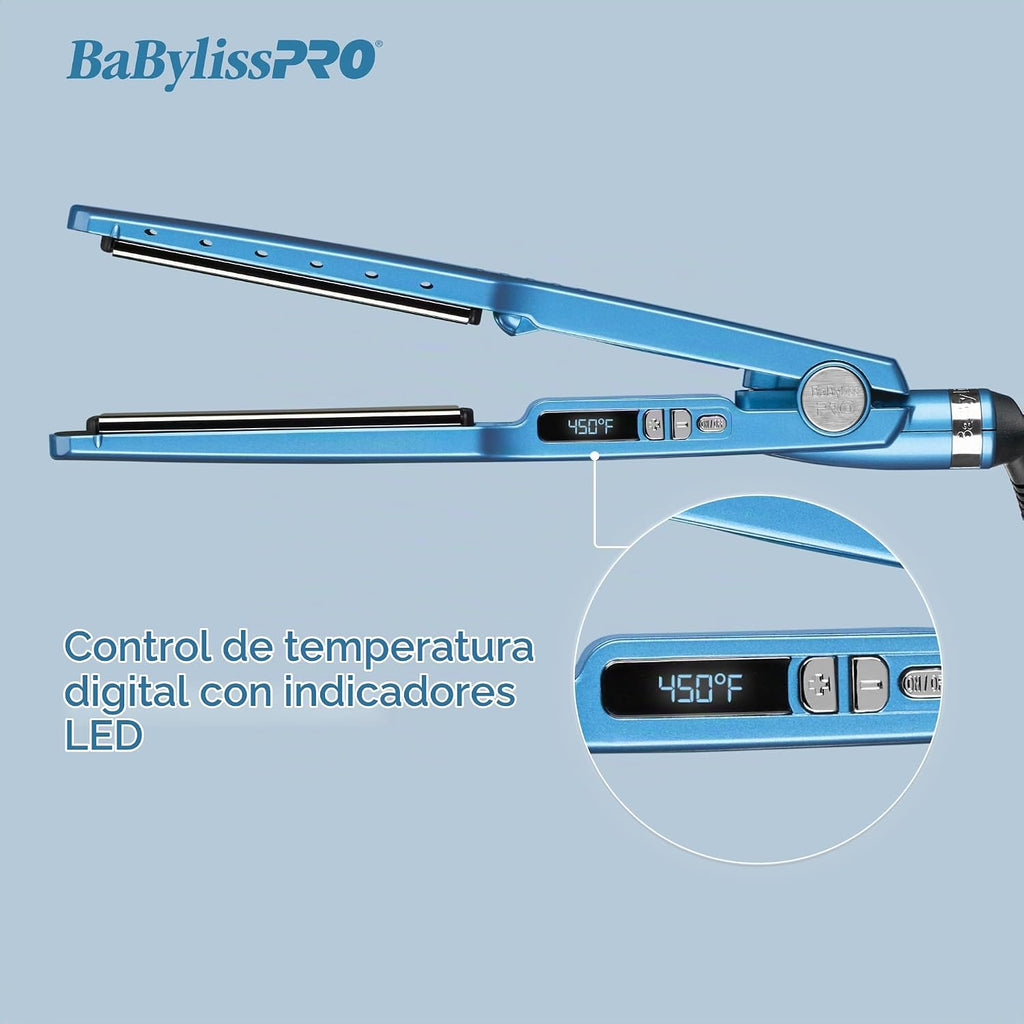 BabylissPRO Nano Titanium Ionic Plancha de pelo, plancha profesiona...