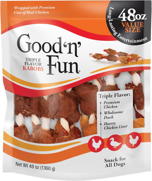 Good 'n' Fun Masticables Kabobs de Triple Sabor para Todos...