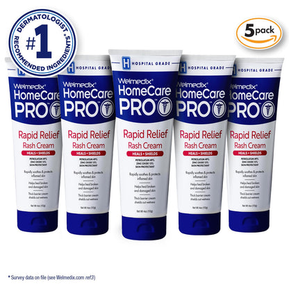 Welmedix Crema de alivio rápido para sarpullido de pañales con óxid...