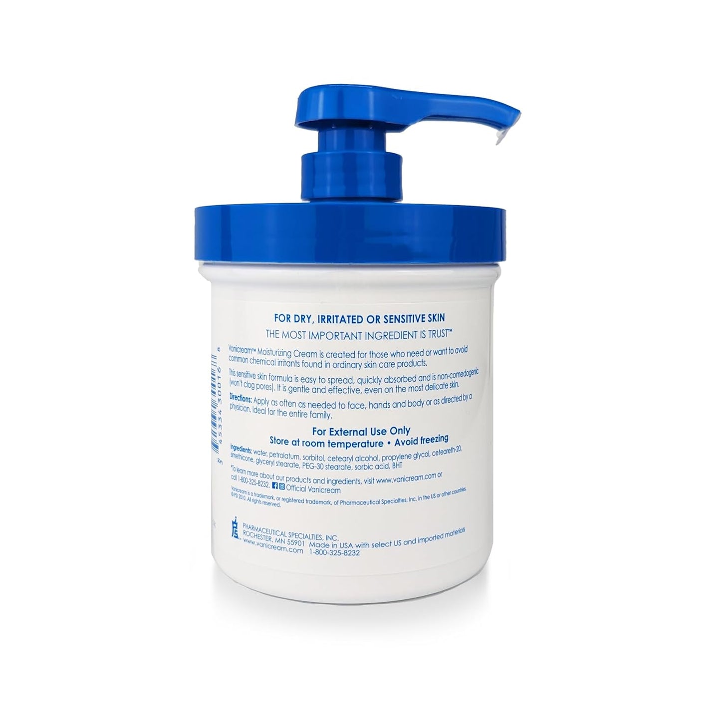 Vanicream Crema hidratante para la piel con dispensador de dispensa...