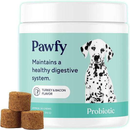 Pawfy Probióticos para perros | Apoya la salud digestiva, diarrea p...