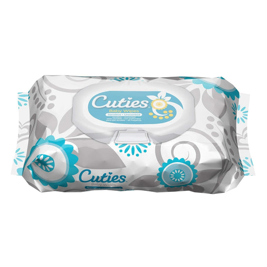 Cuties Toallitas prémium para bebés, sensibles sin perfume, 72 unidades