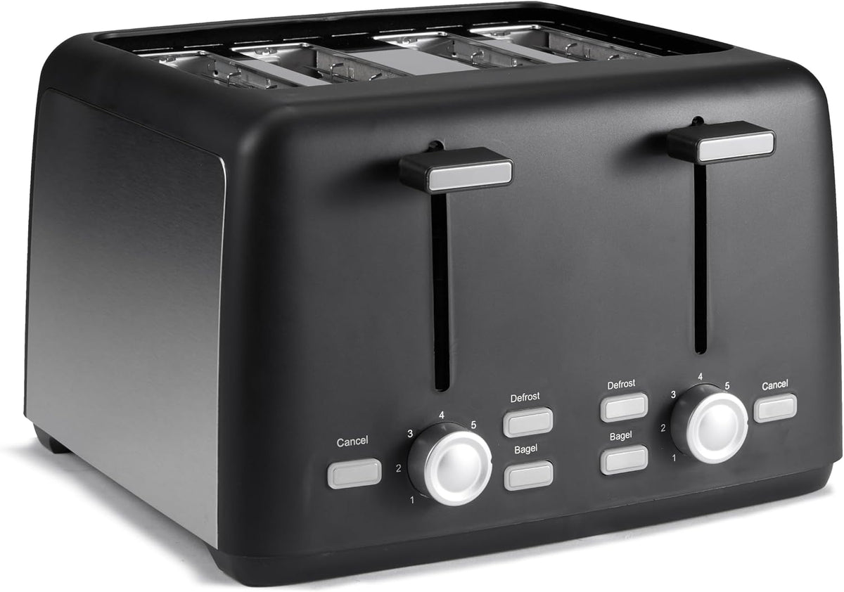Amazon Basics Tostadora de 4 rebanadas, con 7 ajustes de tostado, r...