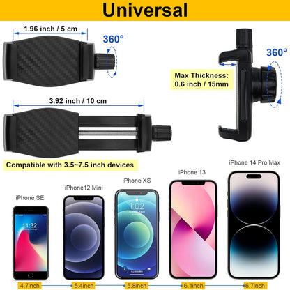 Soporte magnético para teléfono, soporte de teléfono resistente para camión, tractor, montacargas, barcos, vehículos de motor, compatible con iPhone/Nexus/Smartphone, brazo ajustable de 360° y base magnética de 3.46 pulgadas