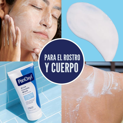 PanOxyl Crema Lavante Hidratante Antimicrobiana para el Acné, 4% Pe...