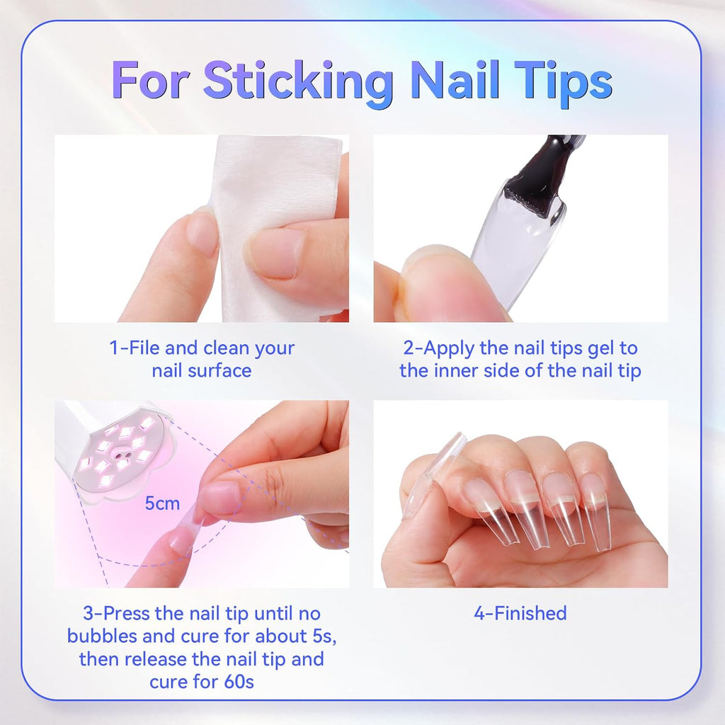 Makartt Lámpara de uñas UV para uñas de gel, cuello de cisne inalám...