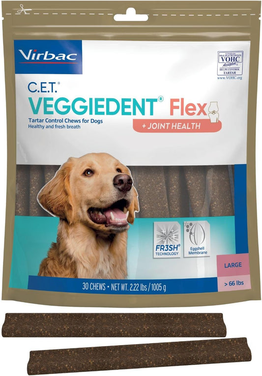 Virbac C.E.T. VEGGIEDENT Flex Control de Sarro Masticables para Per...