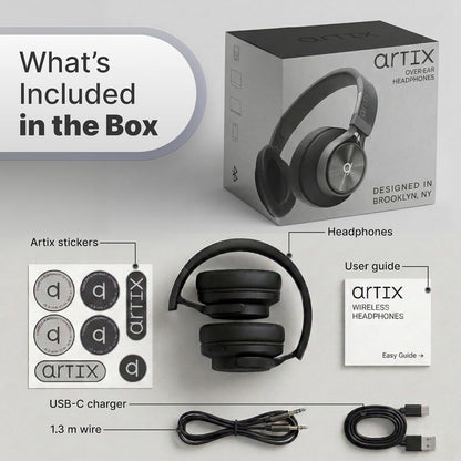 ARTIX CL750 Wireless Headphones Over Ear, 40 Hours Playtime and 3 E...