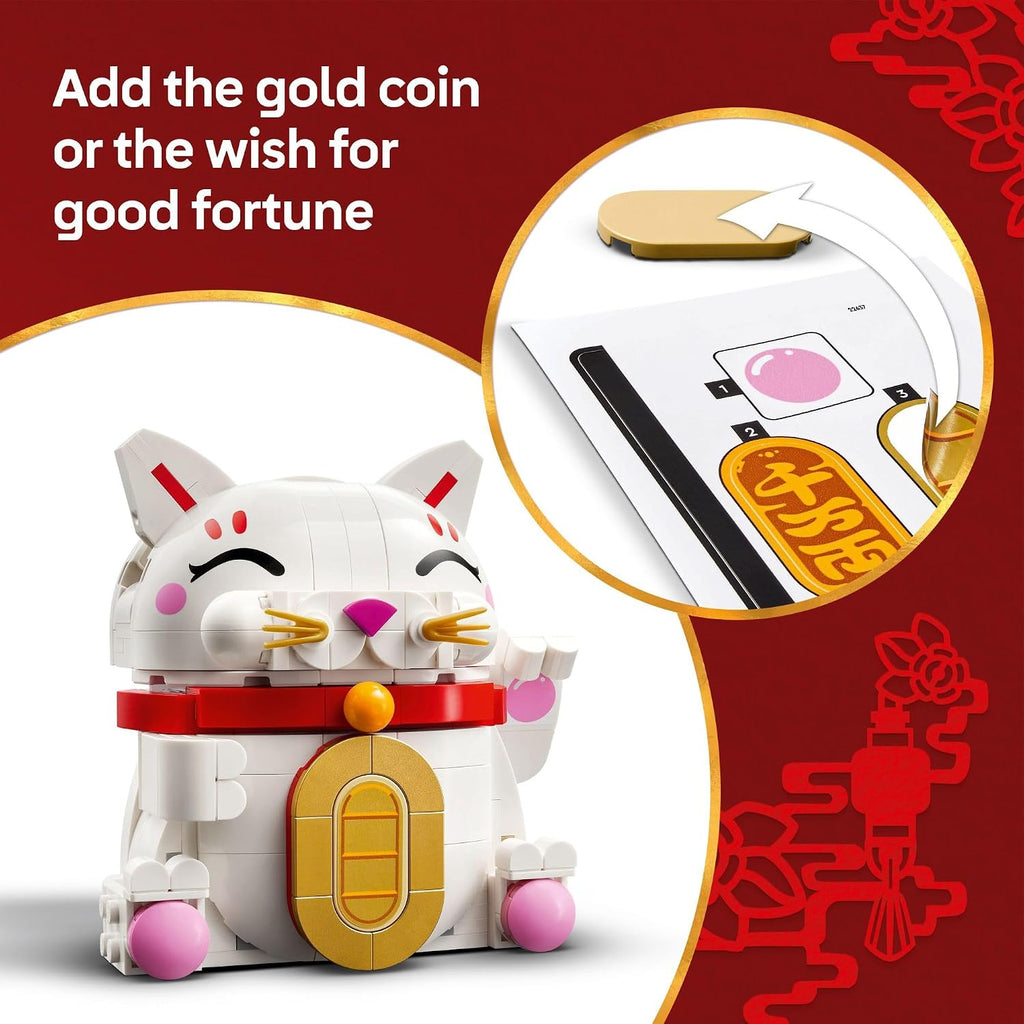 LEGO Juguete de Construcción Lucky Cat para niñas y niños - Gato so...