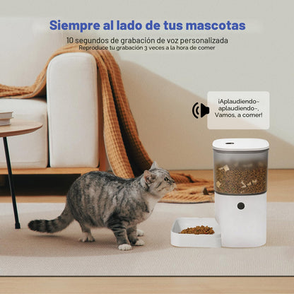 ANDOLL HOME Comedero automático para gatos, dispensador de comida p...