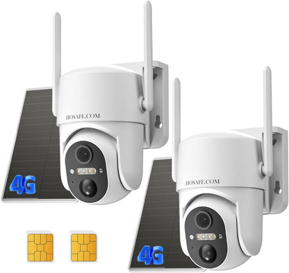 Cámara de seguridad solar celular 4G LTE inalámbrica para exteriore...