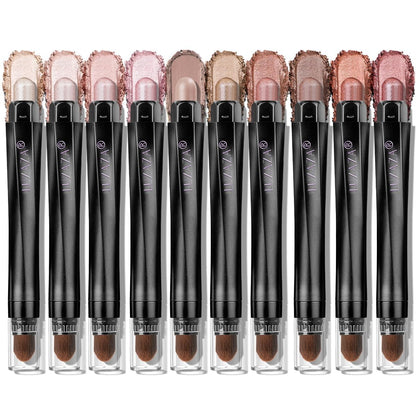 LUXAZA PRO - Juego de maquillaje de 10 sombras de ojos marrón, pale...