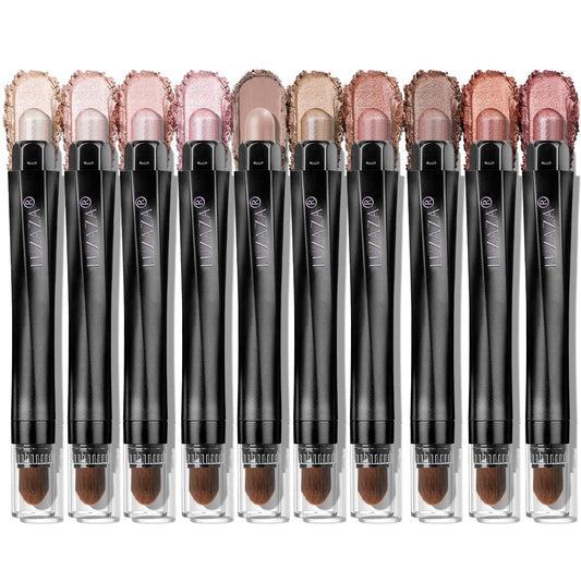LUXAZA PRO - Juego de maquillaje de 10 sombras de ojos marrón, pale...