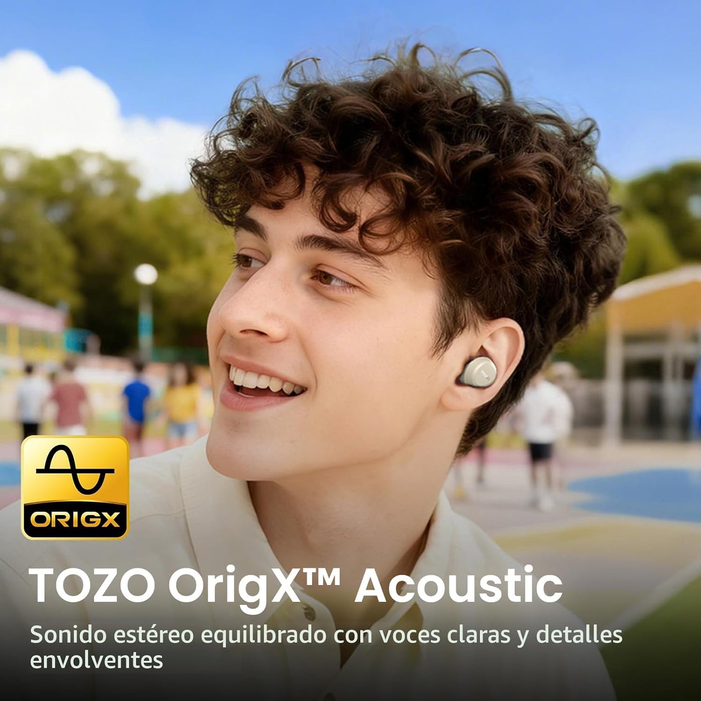 TOZO Auriculares inalámbricos A1 Bluetooth 5.3 de peso ligero en el...