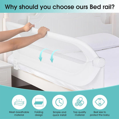 NUTIKAS Barandilla de Seguridad para Cama de Bebé para Niños Pequeñ...