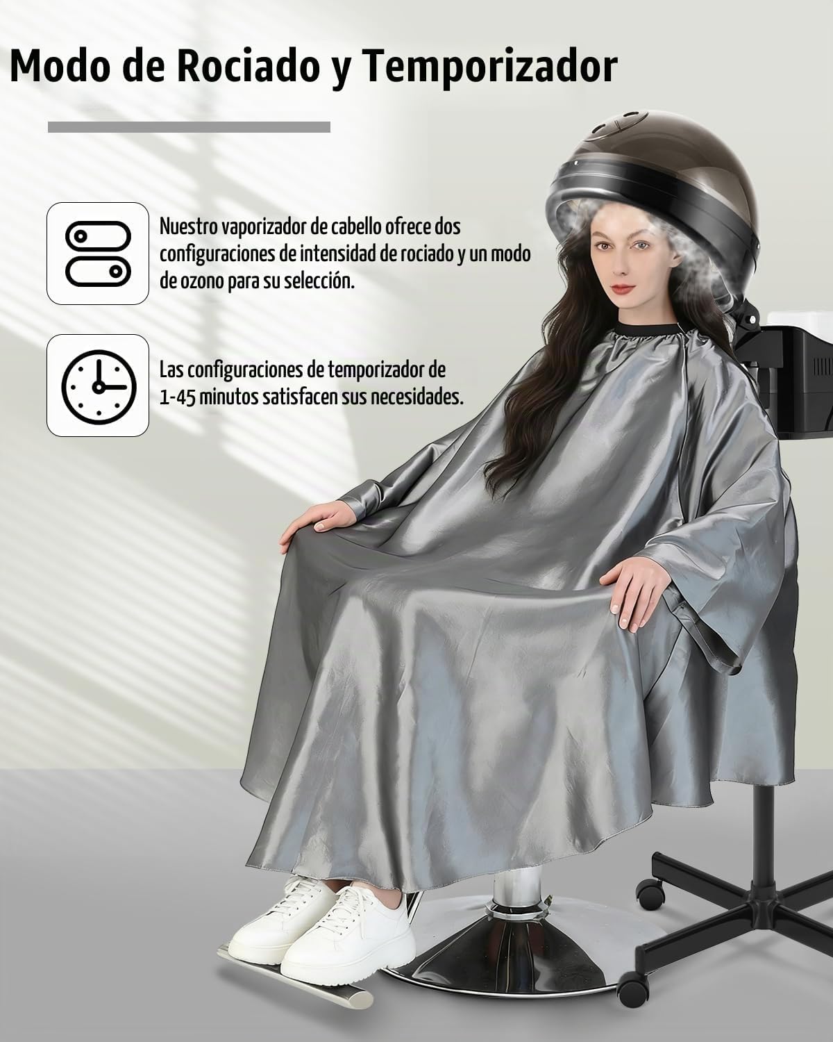 Vaporizador profesional para el cabello de altura ajustable, color...
