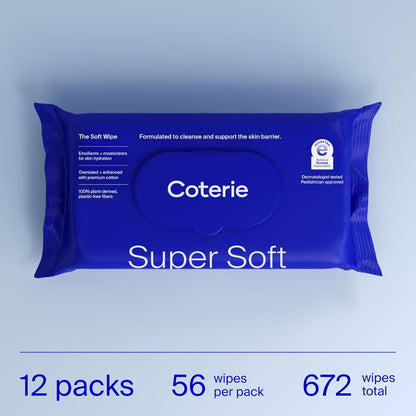 Coterie Toallitas Suaves para Bebé para Piel Sensible, Humectantes...