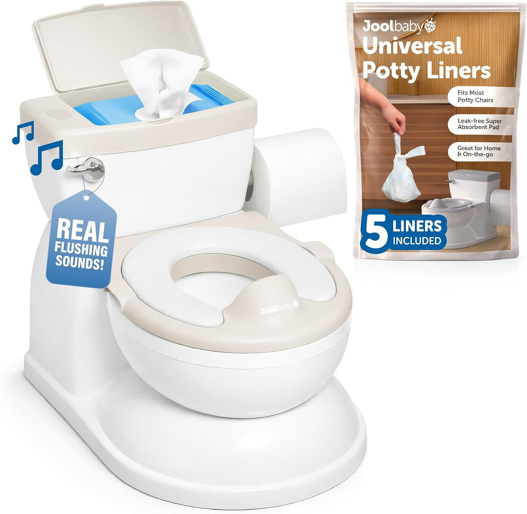 Jool Baby Real Feel - Orinal 2 en 1 con almacenamiento de toallitas...