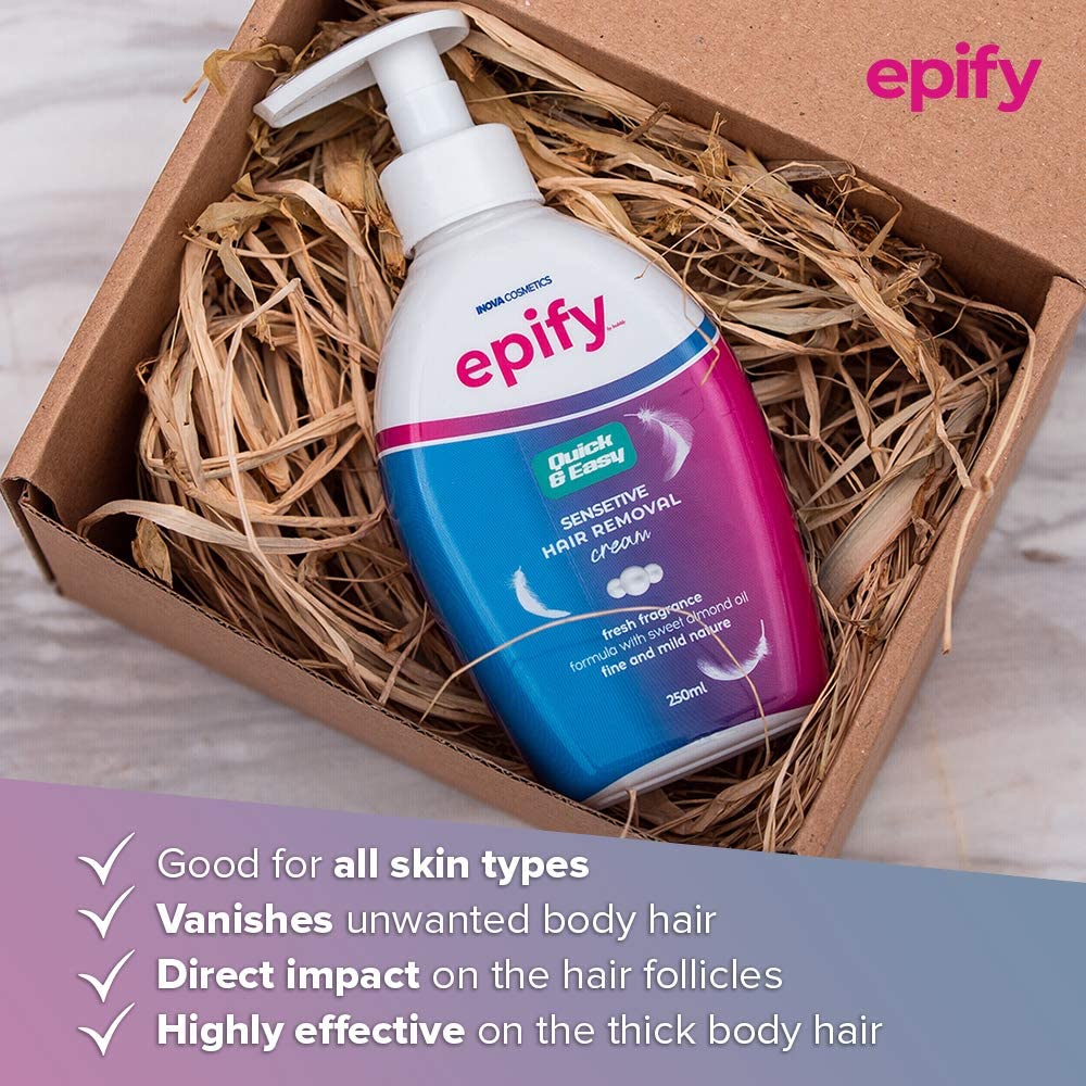 Epify - Crema de depilación íntima para hombres y mujeres, piel sen...