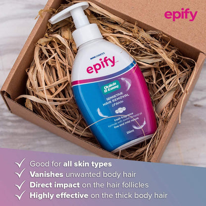 Epify - Crema de depilación íntima para hombres y mujeres, piel sen...