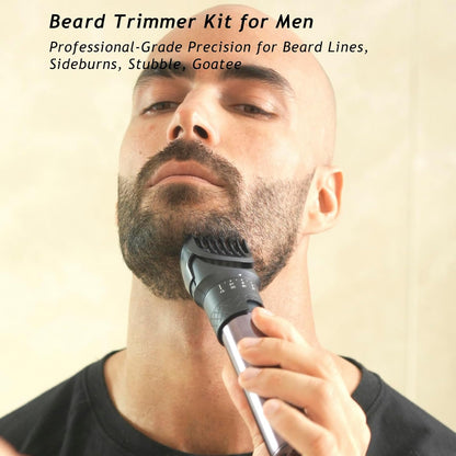 Cortadora de barba para hombres, juego de afeitadoras eléctricas y...