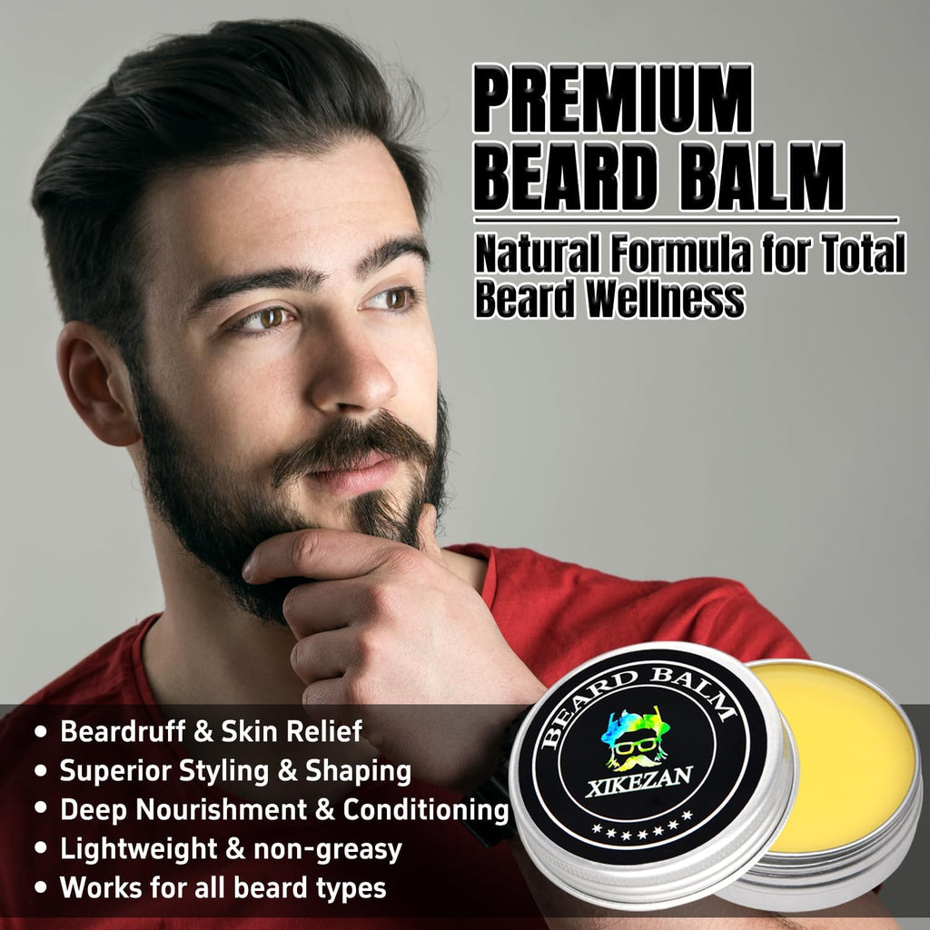 Alisador de barba para hombres con aceite para barba, bálsamo, pein...