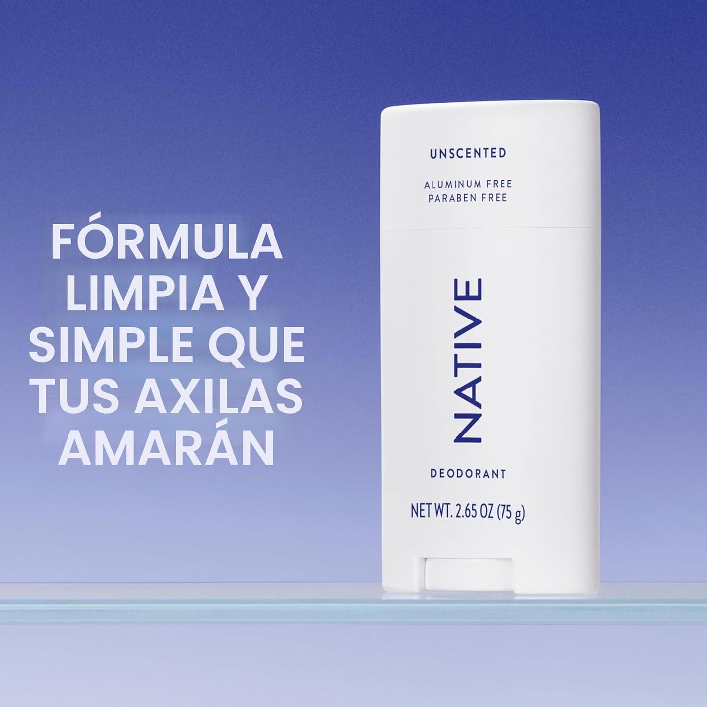 Native Deodorant, Sin fragancia, Sin aluminio, Sin parabenos, 2.65...