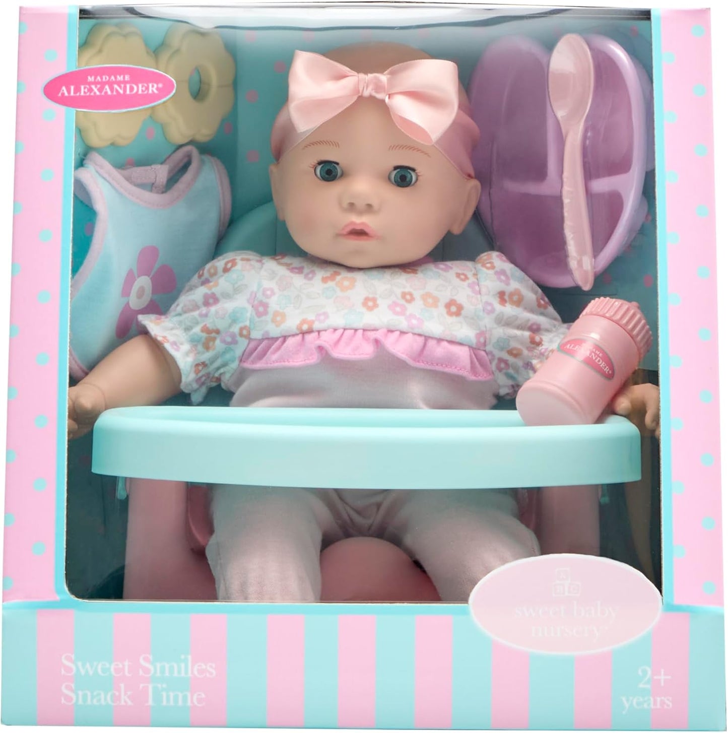 Madame Alexander Muñeca de bebé Sweet Smiles de 14 pulgadas, hora d...