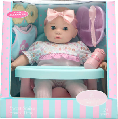 Madame Alexander Muñeca de bebé Sweet Smiles de 14 pulgadas, hora d...