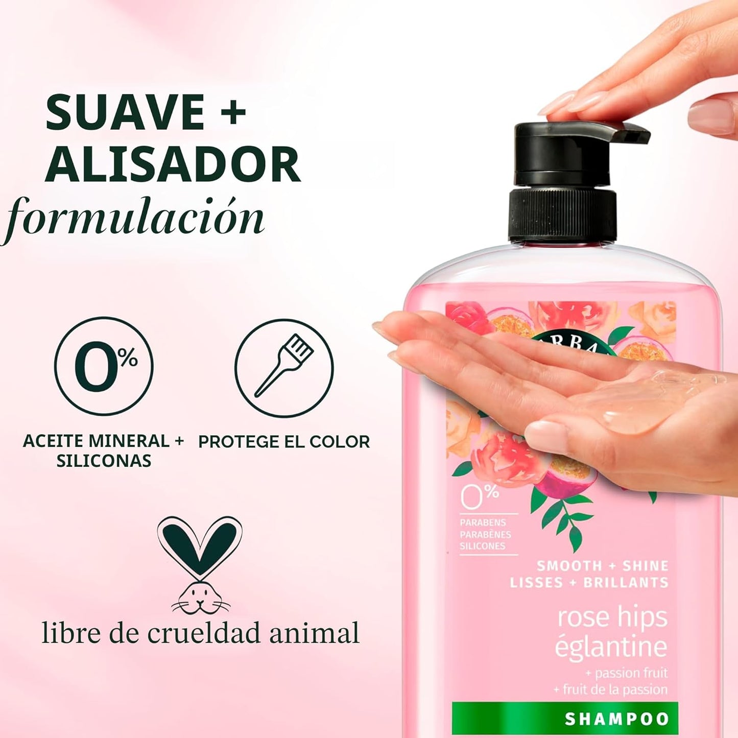 Herbal Essences Juego de champú y acondicionador, rosa mosqueta + m...