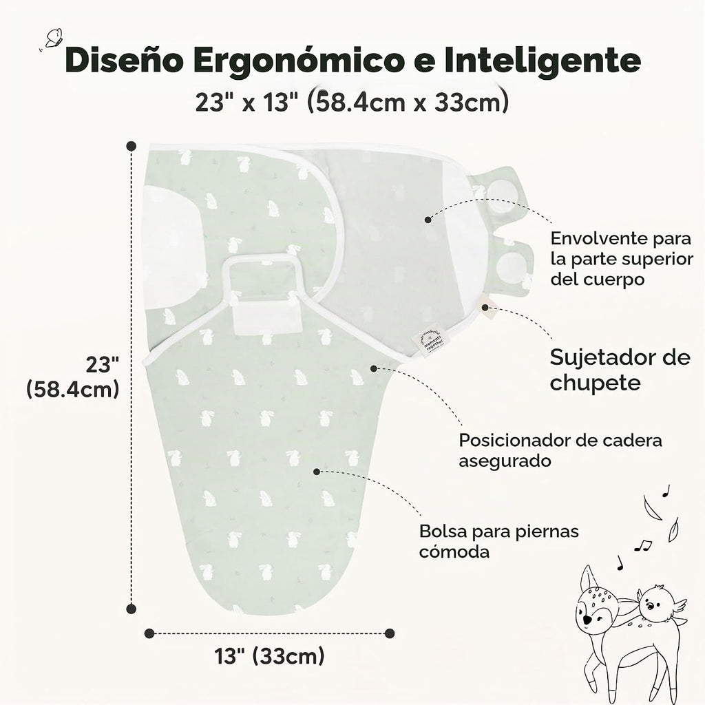 Paquete de 3 mantas orgánicas para dormir para bebé, para recién na...
