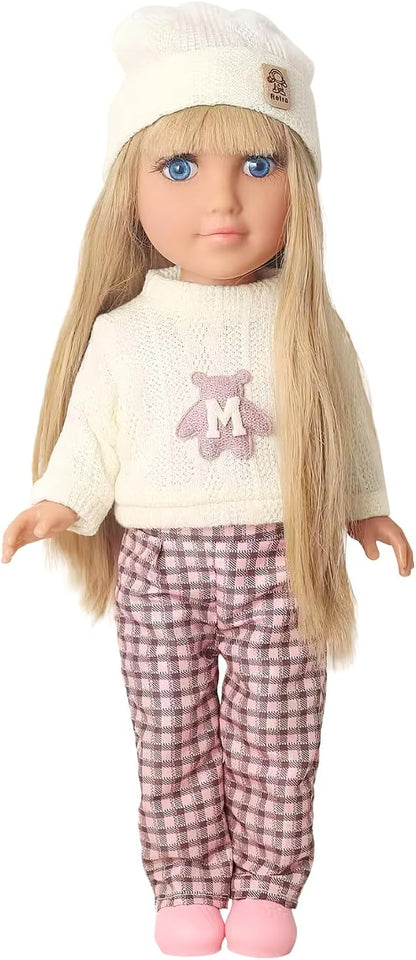 18INDC Conjunto de muñeca de 18 pulgadas con trajes de muñeca, part...