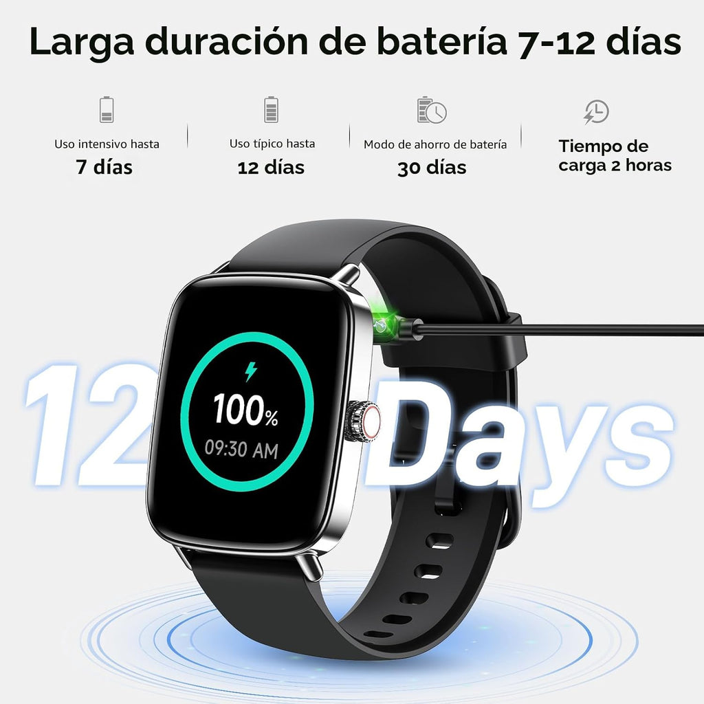 Reloj inteligente para mujeres y hombres, 1.85 pulgadas HD AMOLED F...