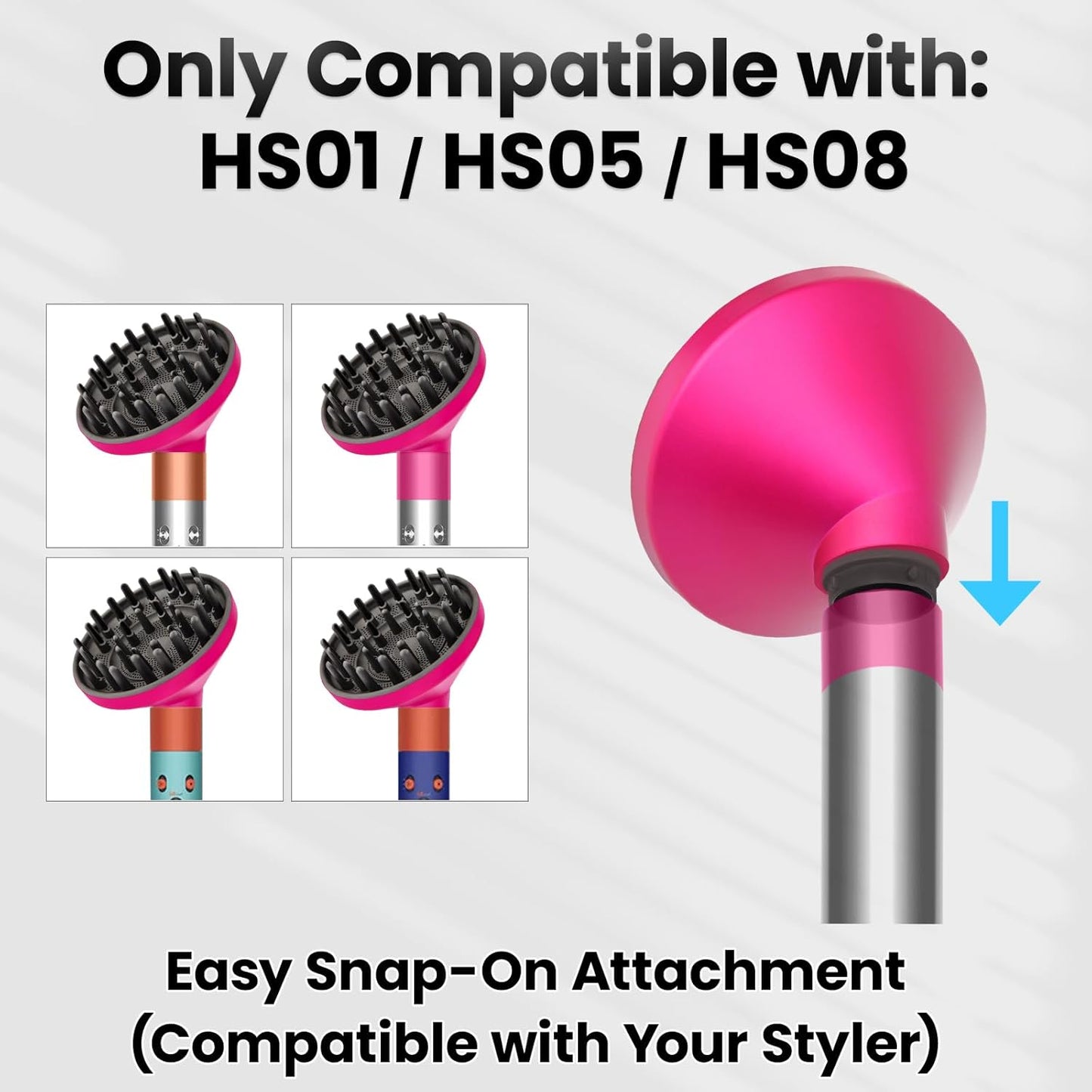 Dotspun Accesorio difusor grande mejorado para Dyson Airwrap Styler...
