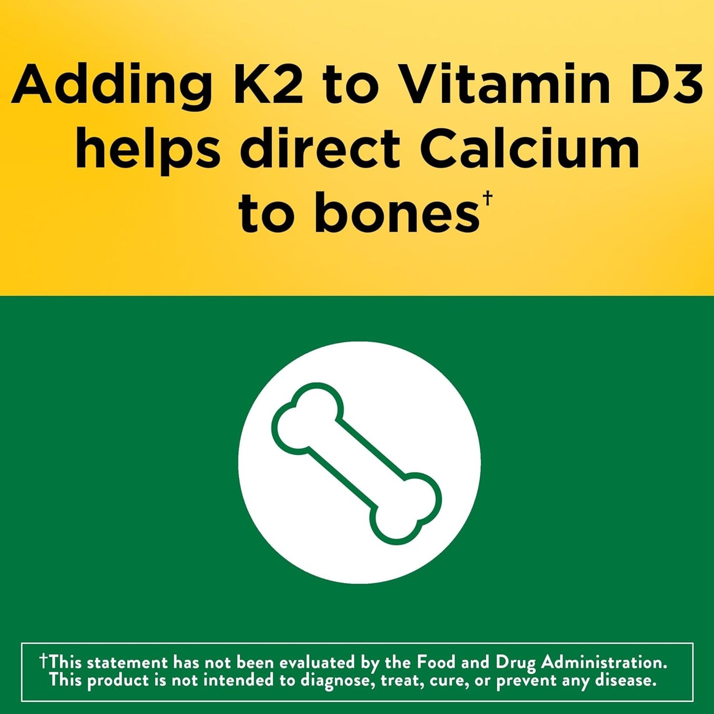 Nature Made Suplemento de Vitamina D3 K2, 5000 UI (125 mcg) Vitamin...