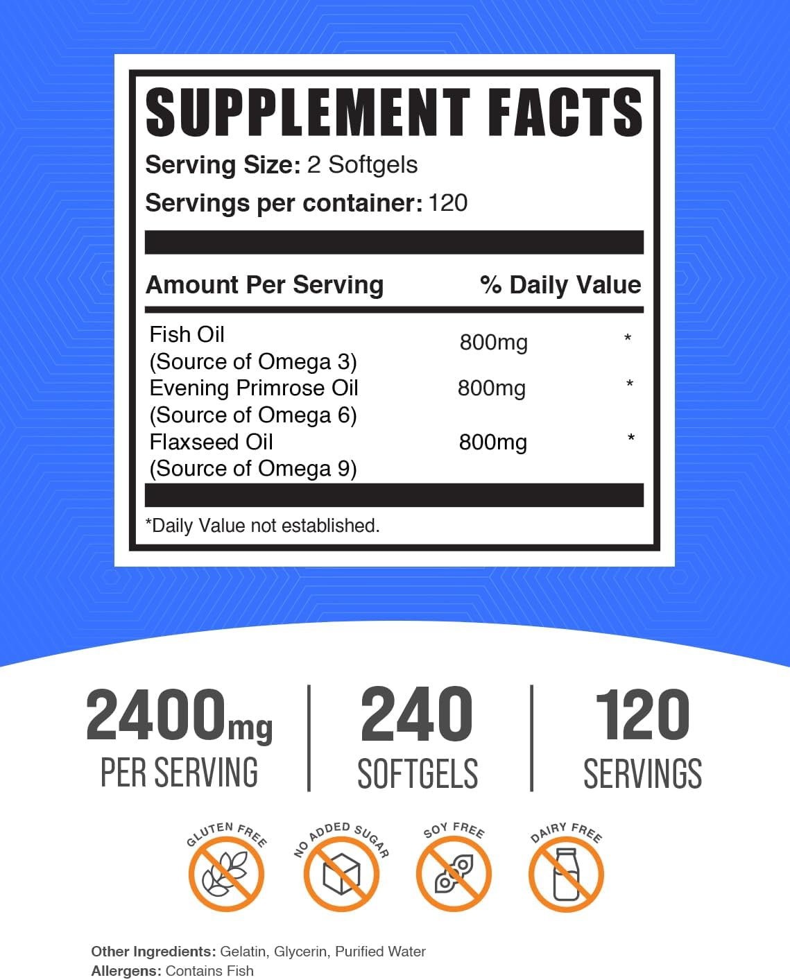 BulkSupplements. com Omega 3-6-9 cápsulas blandas - Suplemento trip...