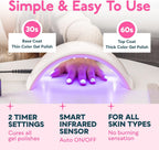 Lámpara secadora de uñas SUNUV de 24 W. , Rosado | Sensor automátic...