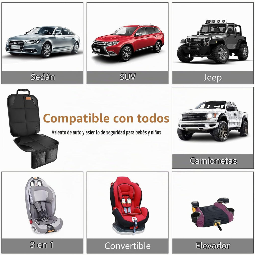SMART ELF Protector de asiento de coche, acolchado más grueso y res...