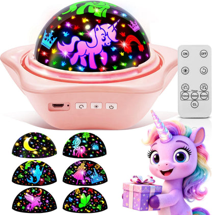 Juguetes de unicornio: 6 diapositivas + 96 proyecciones, proyector...