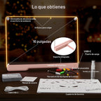 Tablero de Notas LED Doodle Glow Recargable de 16 Pulgadas, 7 Modos...