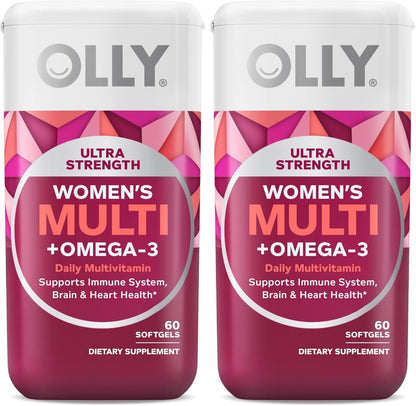 OLLY Ultra Cápsulas Blandas Multivitamínicas para Mujeres, Apoyo pa...