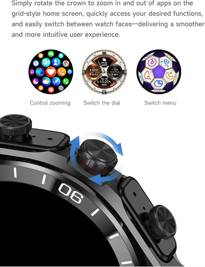 ATEVIX Reloj inteligente con auriculares para Android y iPhone, pan...